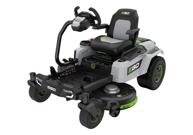 Nullpöörderaadiusega rooliga juhitav akumurutraktor EGO ZT4201E-S. Murutraktoriga TASUTA kaasa 4x10 Ah akut!