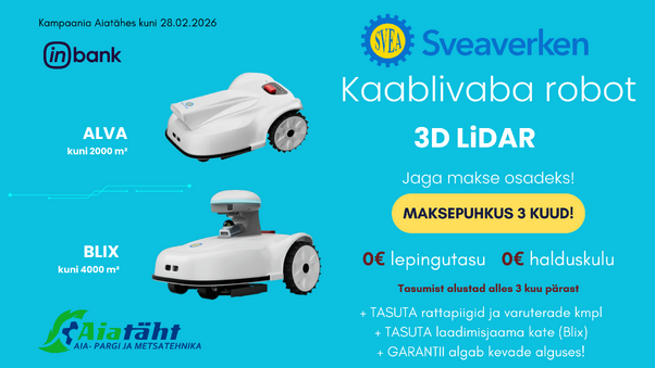 Parim kaablivaba robotniiduk Eestis Sveaverken 1 A